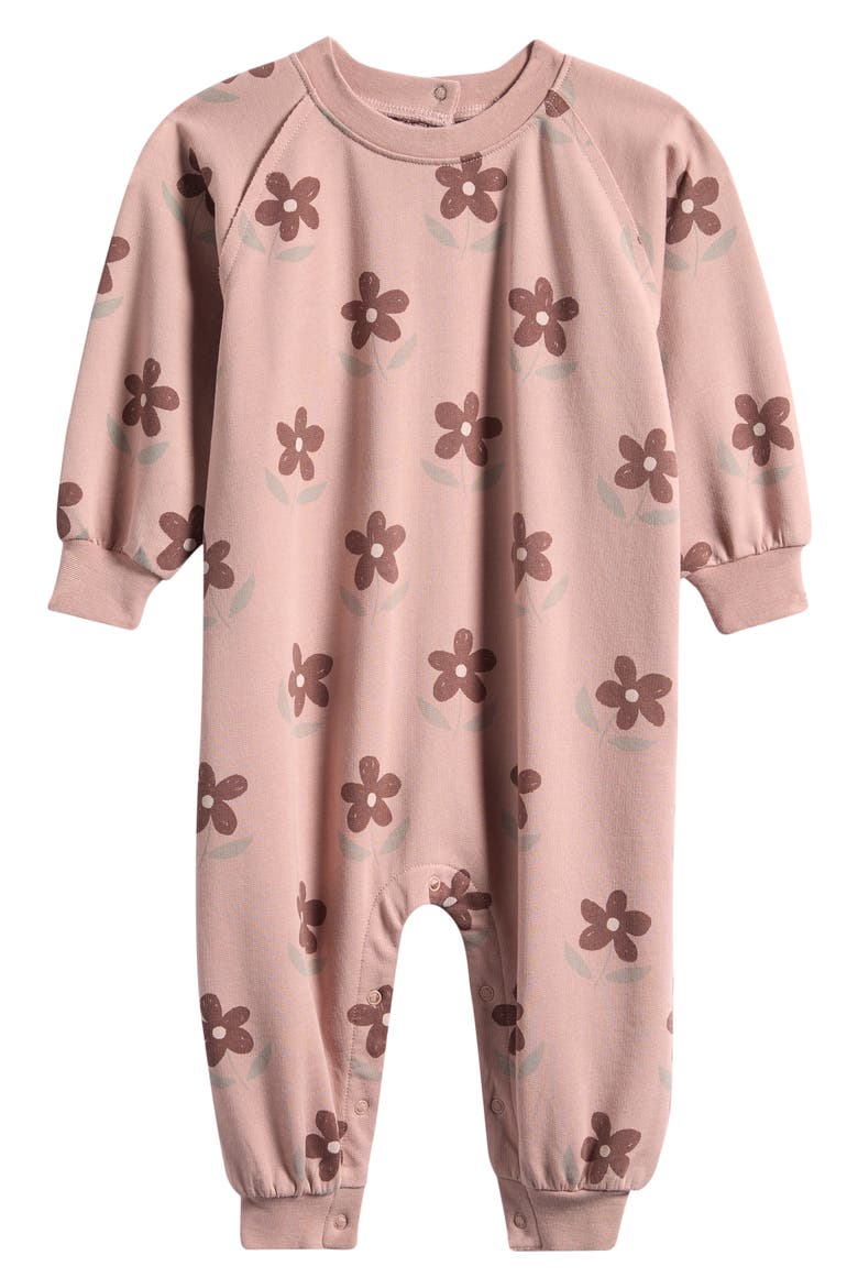 Raglan Sleeve Romper, Main, color, DAISY