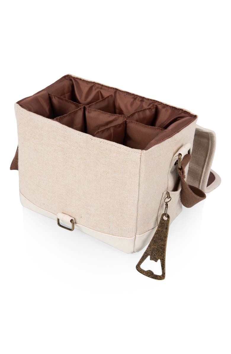 Picnic Time Beer Caddy Cooler Tote, Alternate, color, Beige