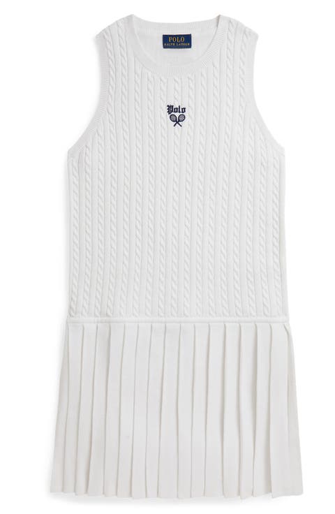 Kid's Cable Knit Crewneck Tennis Dress