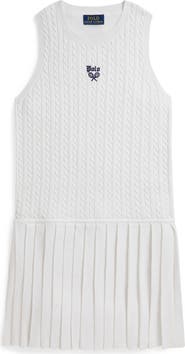 Polo Ralph Lauren Kid's Cable Knit Crewneck Tennis Dress
