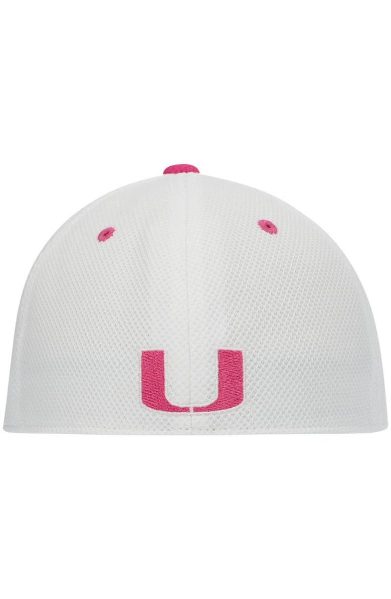 adidas Men's adidas White Miami Hurricanes On-Field Baseball Fitted Hat, Alternate, color, White