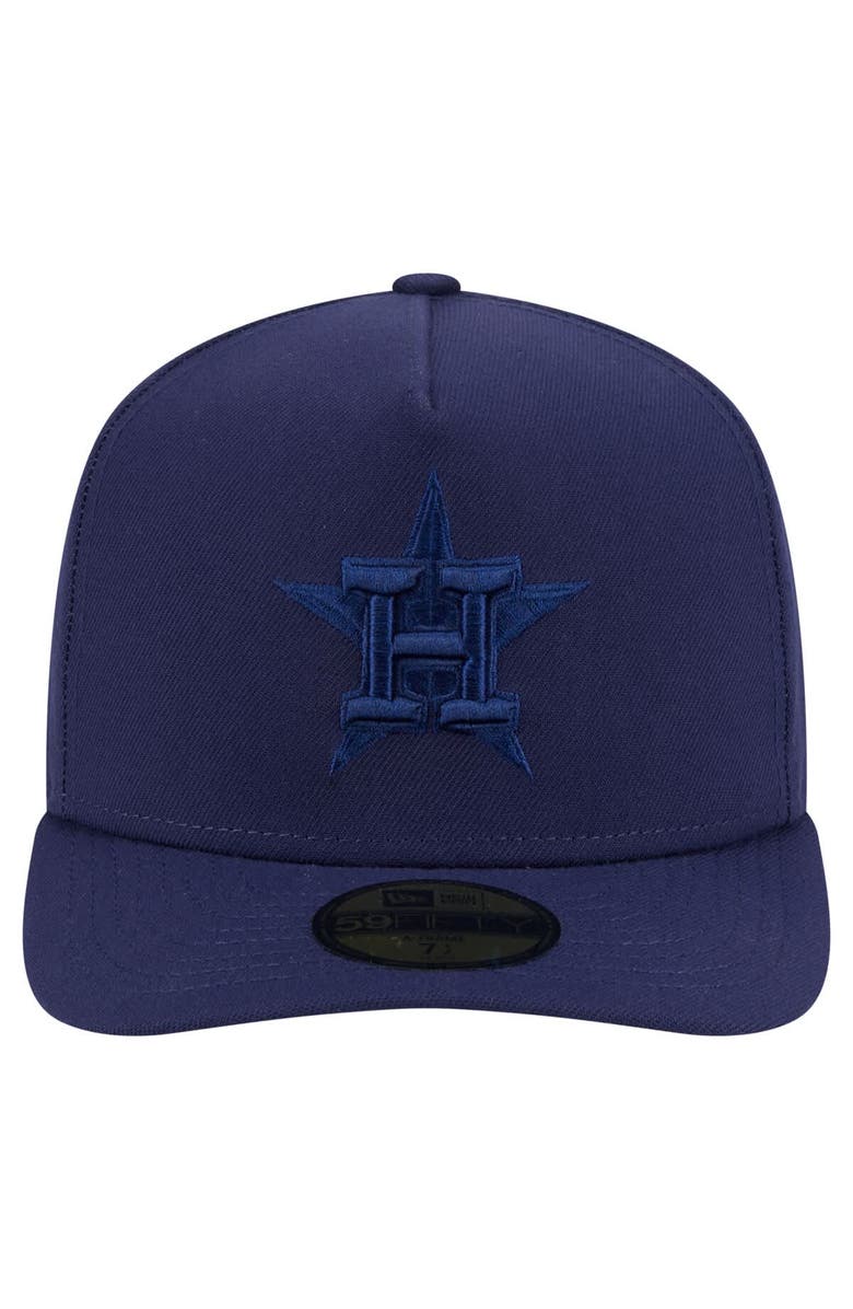 New Era Men's New Era Navy Houston Astros Color Pack A-Frame 59FIFTY Fitted Hat, Alternate, color, Navy