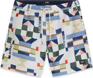 Scotch & Soda Patchwork Print Swim Trunks