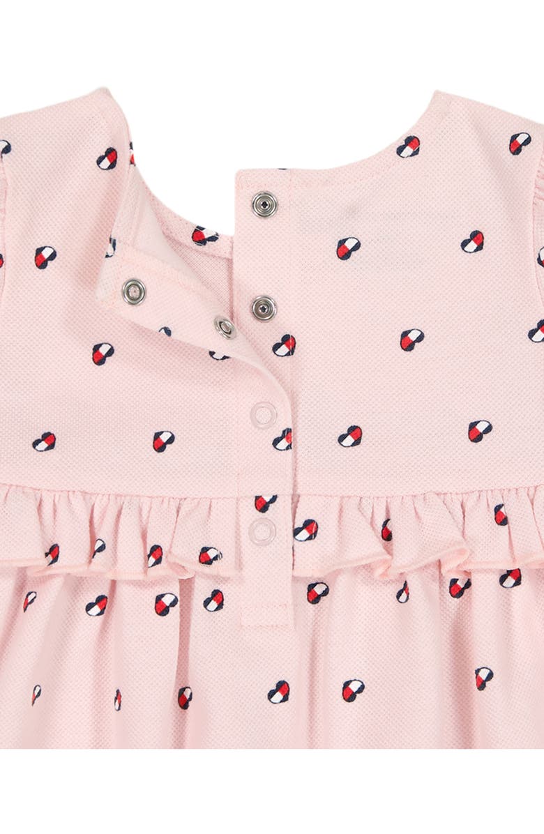 Tommy Hilfiger Heart Logo Dress & Bloomers, Alternate, color, Dark Pink