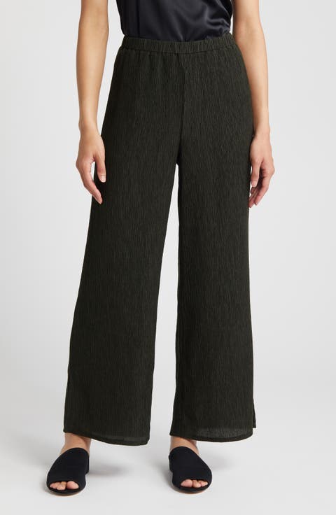 Crinkled Wide Leg Pants