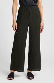 Eileen Fisher Crinkled Wide Leg Pants