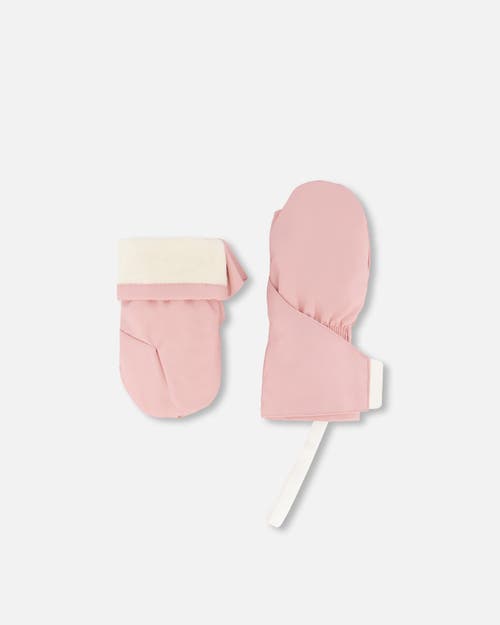 Deux Par Deux Lined Mittens In Pink