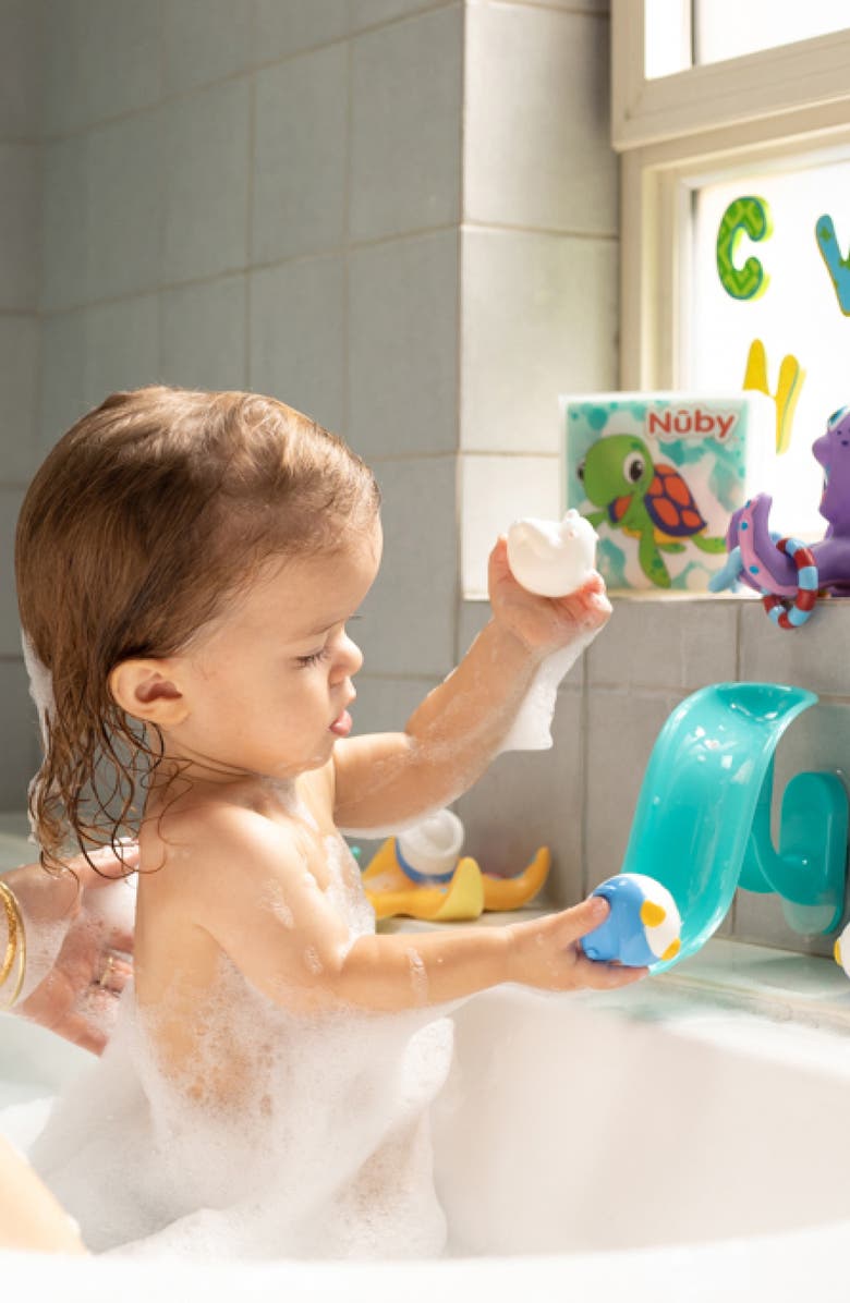 NUBY Penguin Slide Bath Playset, Alternate, color,