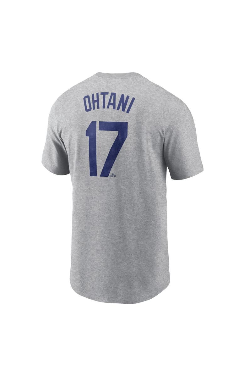 Nike Men's Nike Shohei Ohtani Gray Los Angeles Dodgers 2024 Fuse Name & Number T-Shirt, Alternate, color, Gray