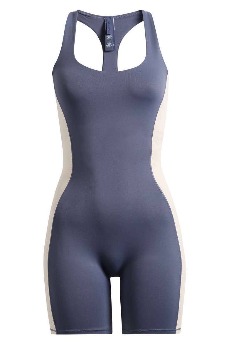 Colorblock Bodysuit, Alternate, color, DEEP ROYAL/ STONE