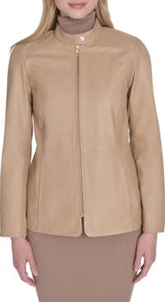 Cole Haan Leather Biker Jacket