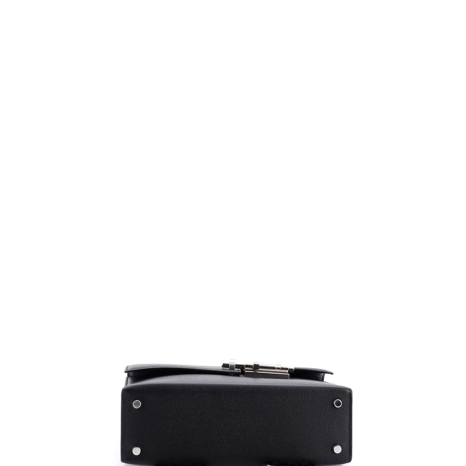 Pre-Owned Hermes Verrou Bag Epsom and Canvas 23, Alternate, color, Noir