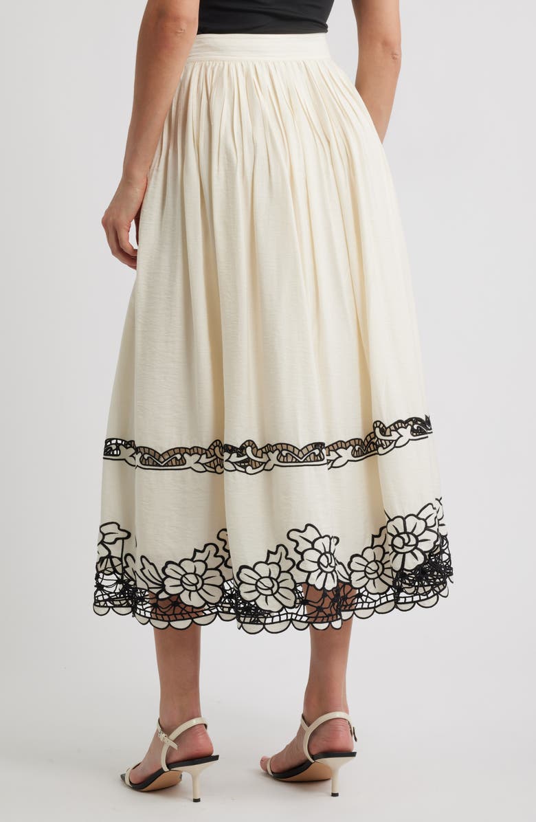 Elie Tahari The Poppy Embroidered Maxi Skirt, Alternate, color,
