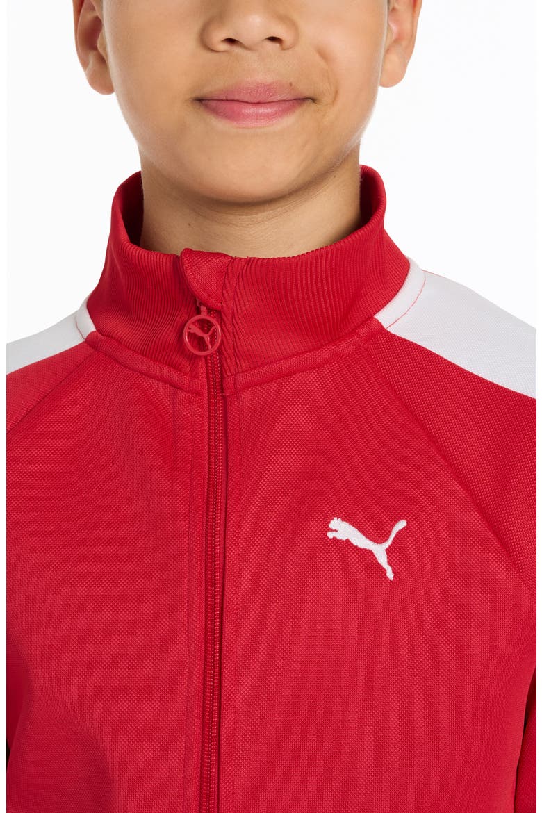 Kids' T7 Foundations Piqué Track Jacket, Alternate, color, MEDIUM RED