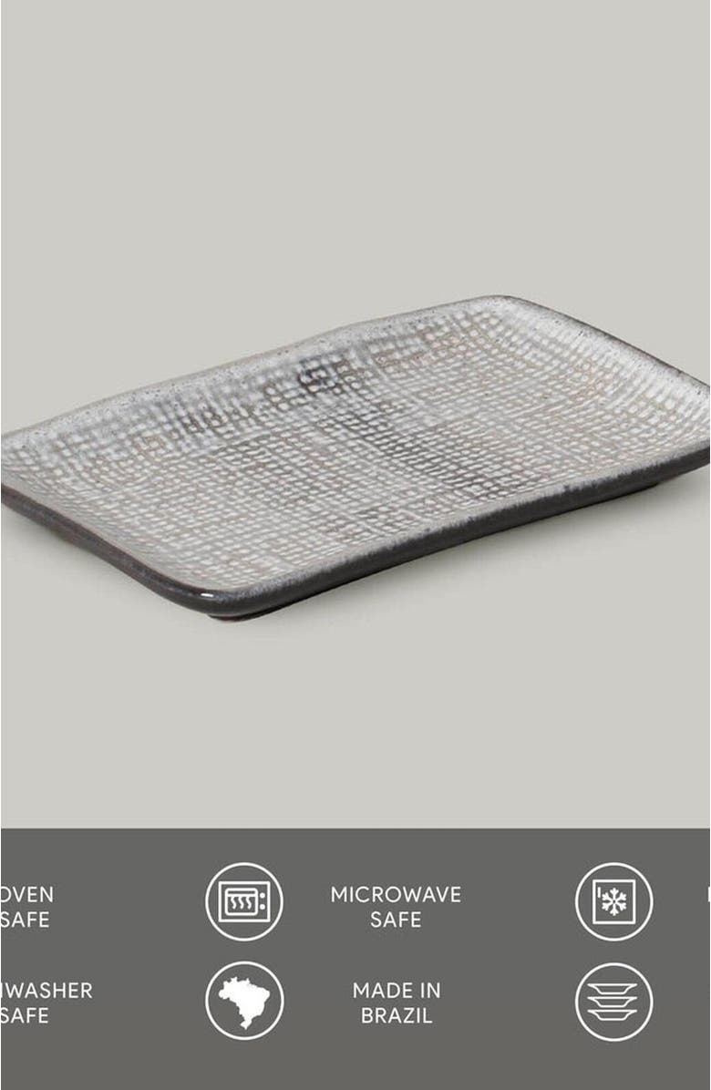 Porto Brasil Rectangular Platter Juta Set of 4, Alternate, color, Dust