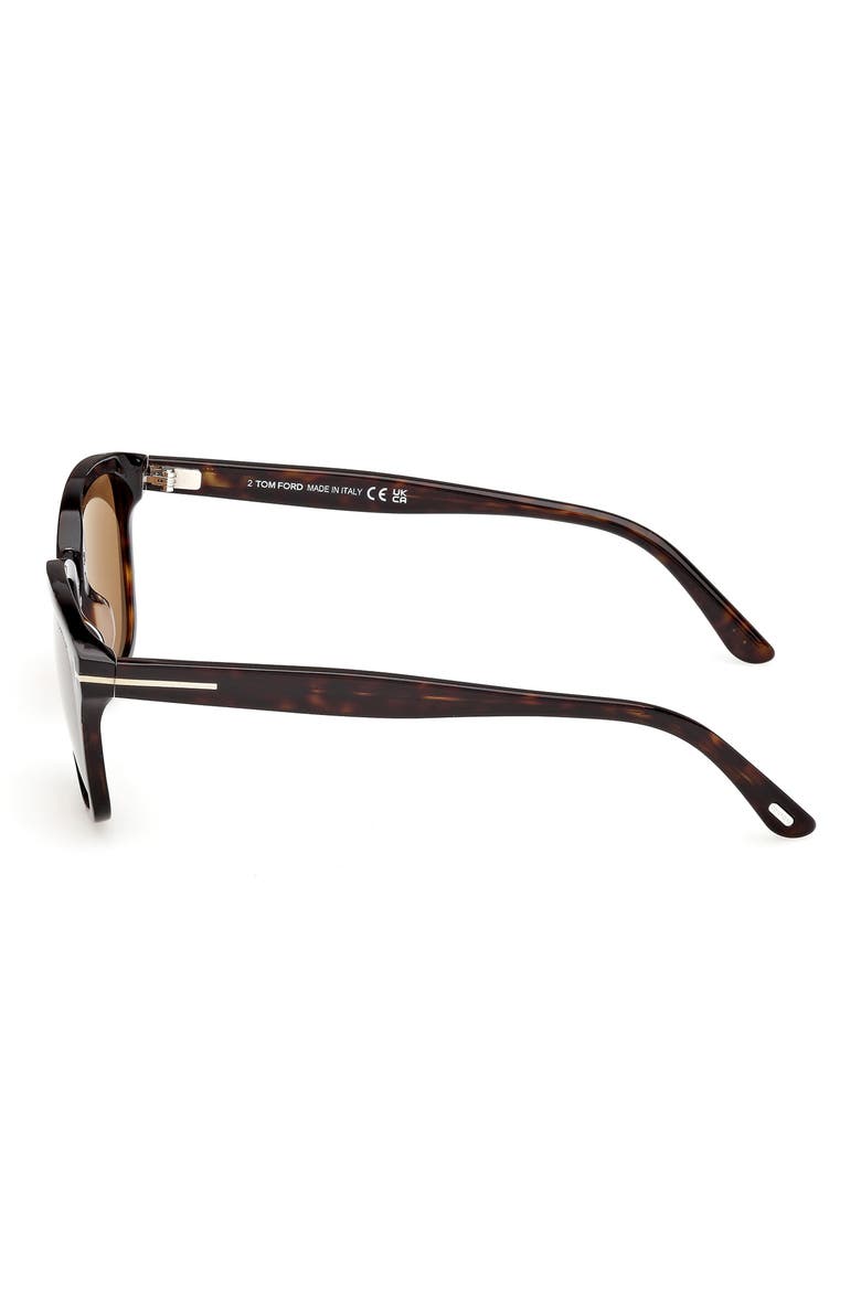 53mm Square Sunglasses, Alternate, color, DARK HAVANA / BROWN