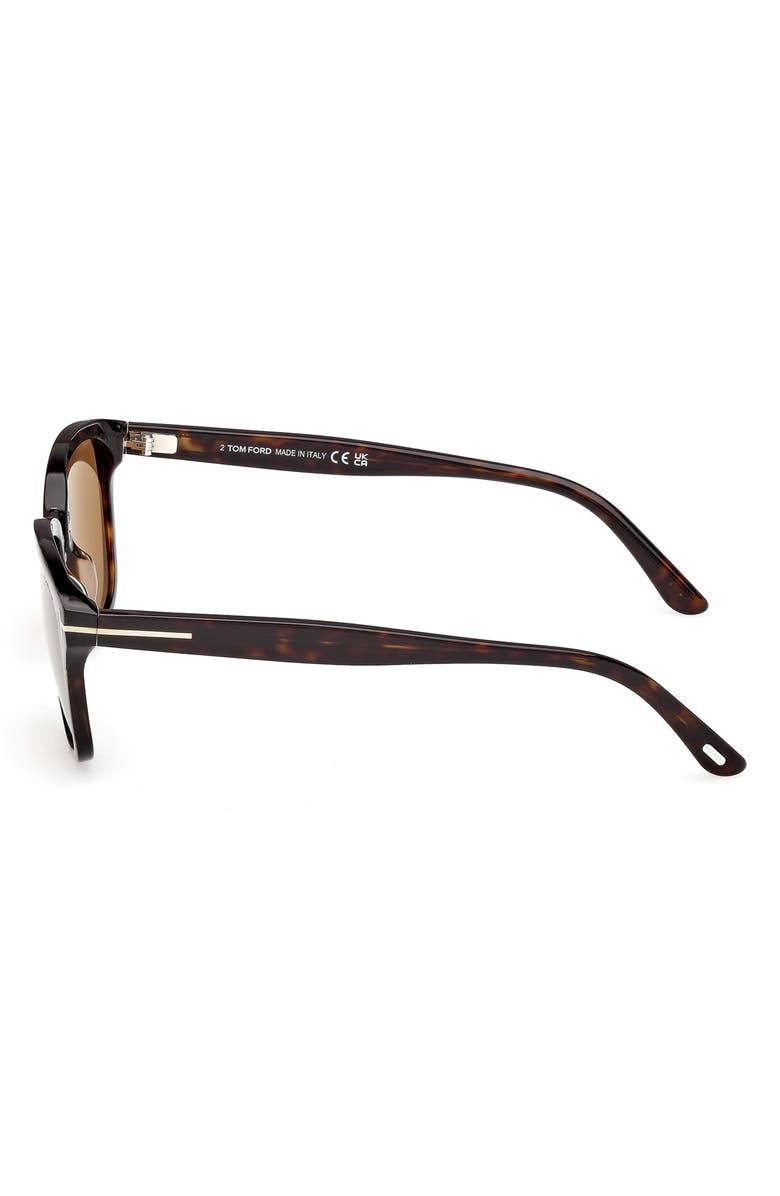 TOM FORD 53mm Square Sunglasses, Alternate, color, Dark Havana / Brown