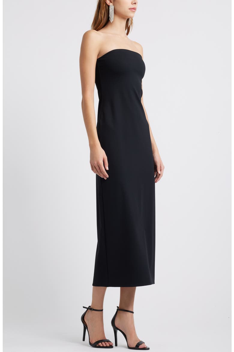 Strapless Dress, Alternate, color, BLACK