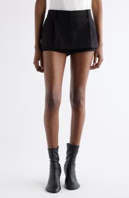 Acne Studios Ikka Layered Pleated Organic Cotton Sateen Miniskirt