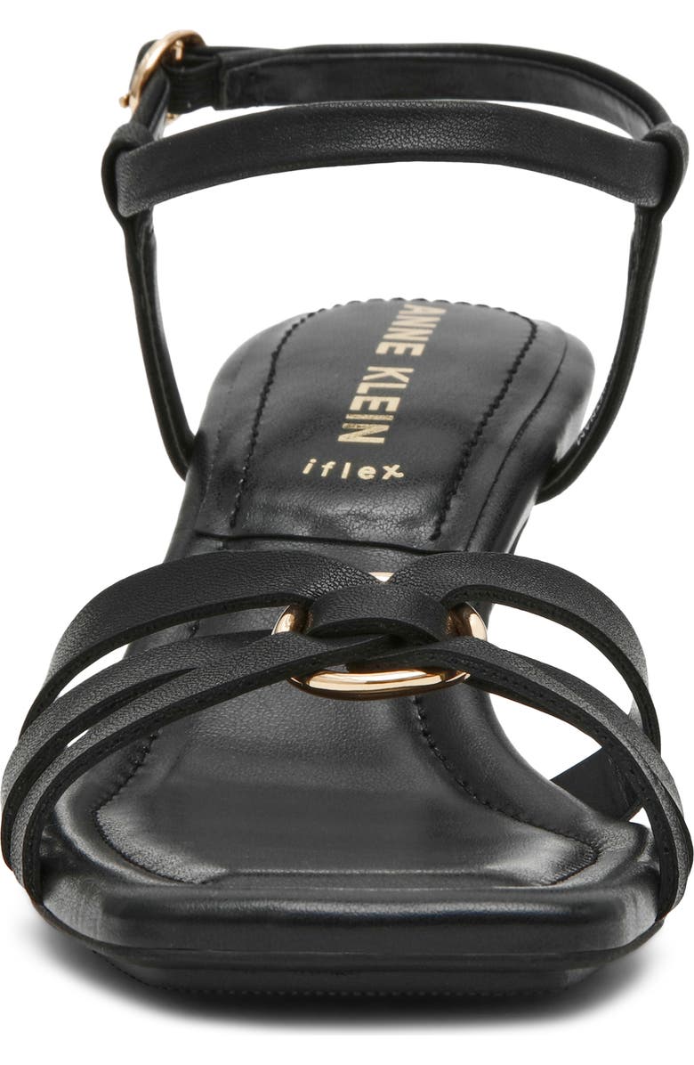 Anne Klein Jazlyn Ankle Strap Sandal, Alternate, color, Black Pu