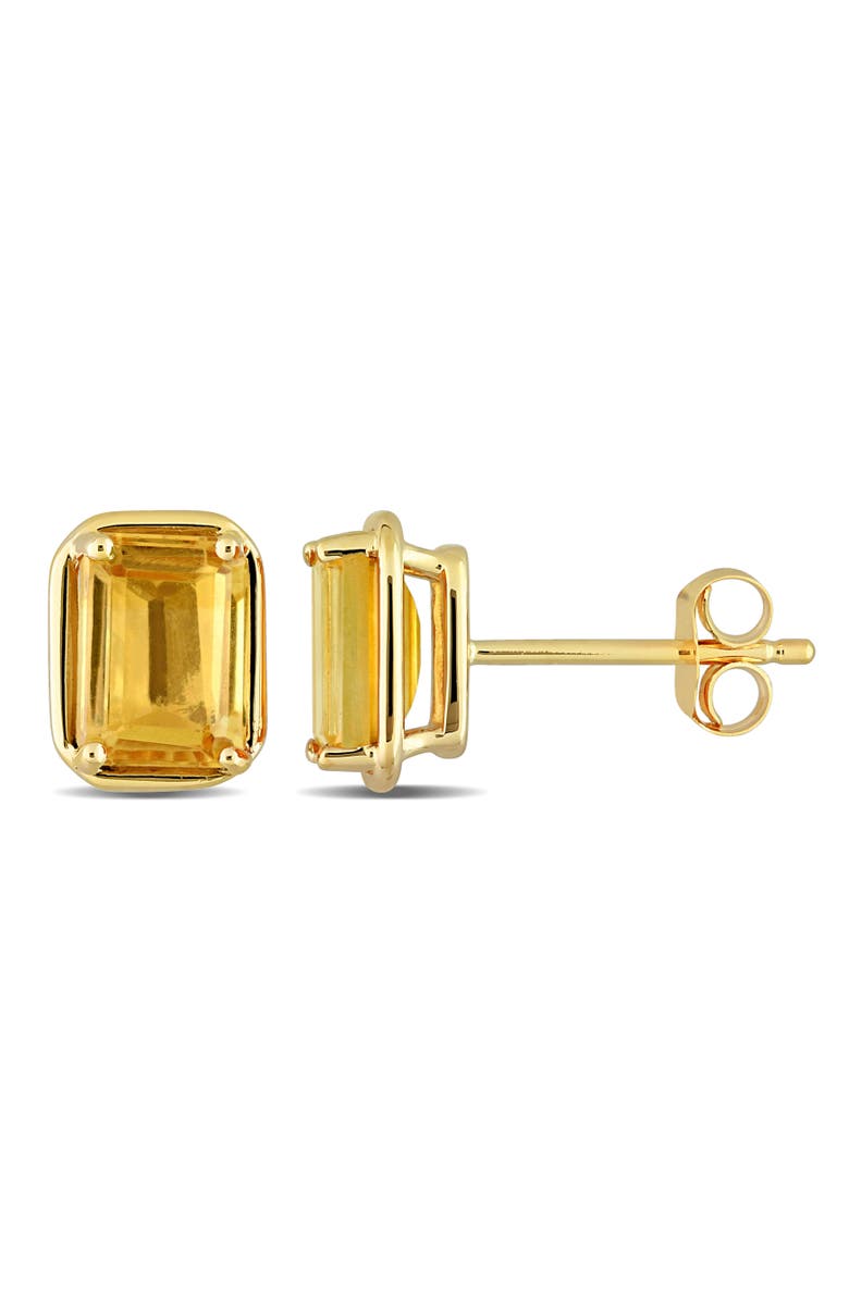 Julianna B. Citrine Octagon Stud Earrings 14k, Main, color,