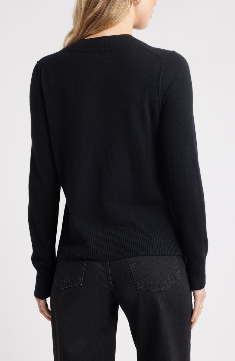 Caslon<sup>®</sup> V-Neck Wool & Cashmere Sweater, Alternate, color, Black Rock
