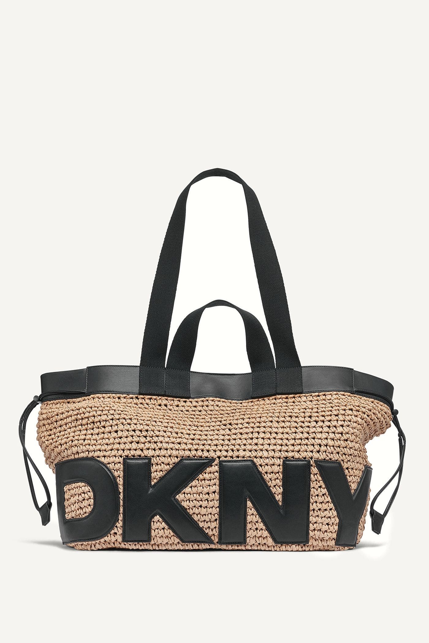 DKNY 1989 Capsule Bardot Tote, Main, color, Natural/Black