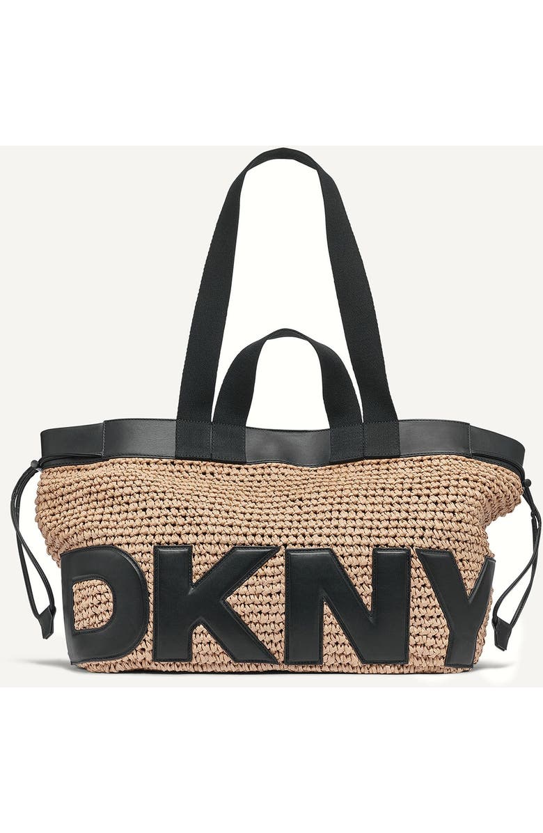 DKNY 1989 Capsule Bardot Tote, Main, color, Natural/Black