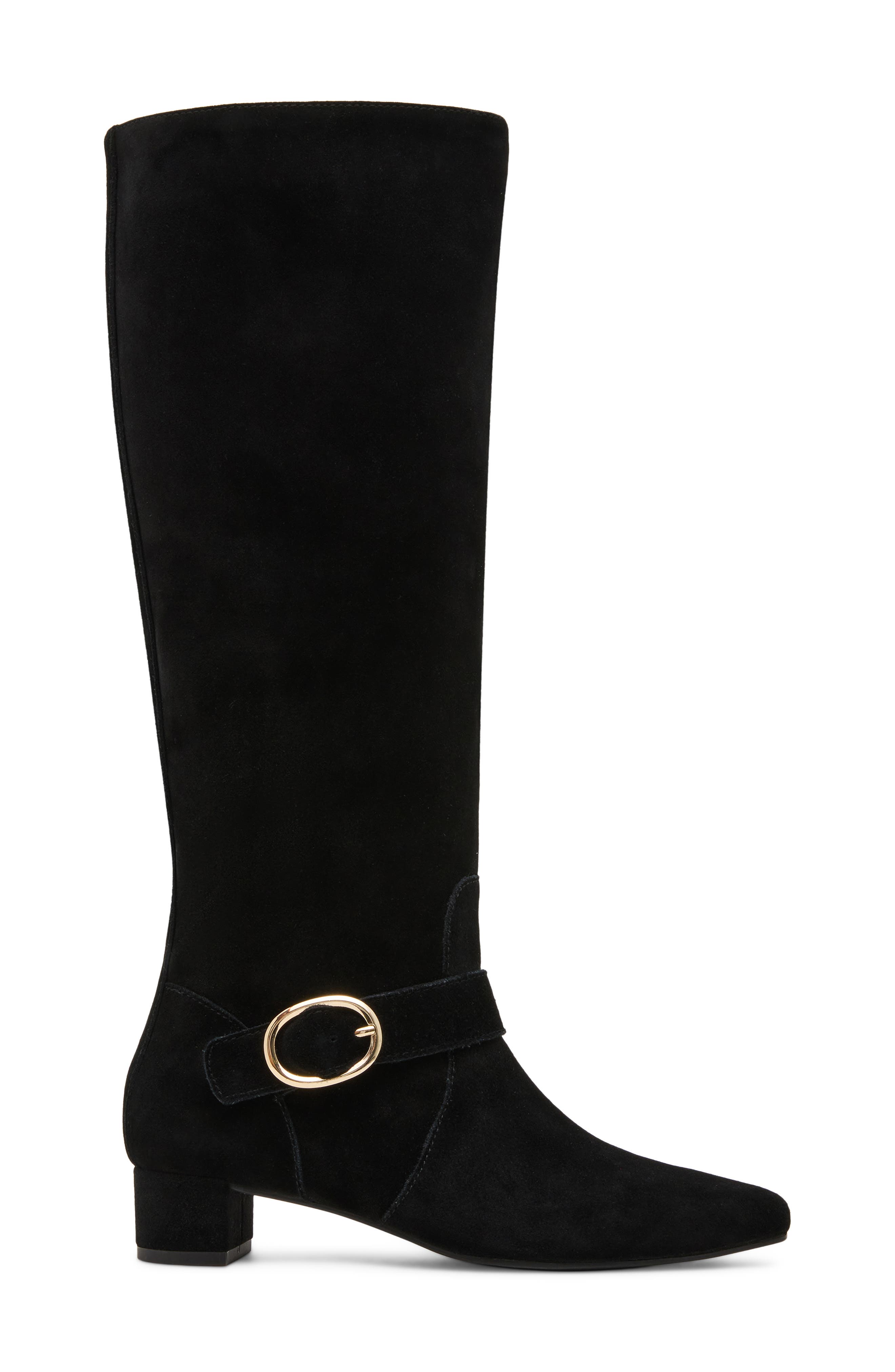 Olympia Leather Knee High Boot, Alternate, color, BLACK SUEDE