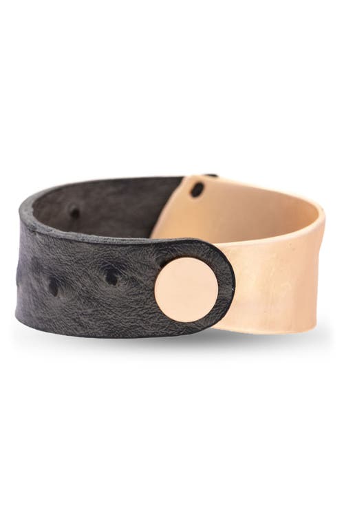 Saachi Wild Ways Faux Leather Bracelet In Gray