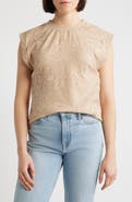 Wit & Wisdom Mixed Media Crinkle Jacquard Top