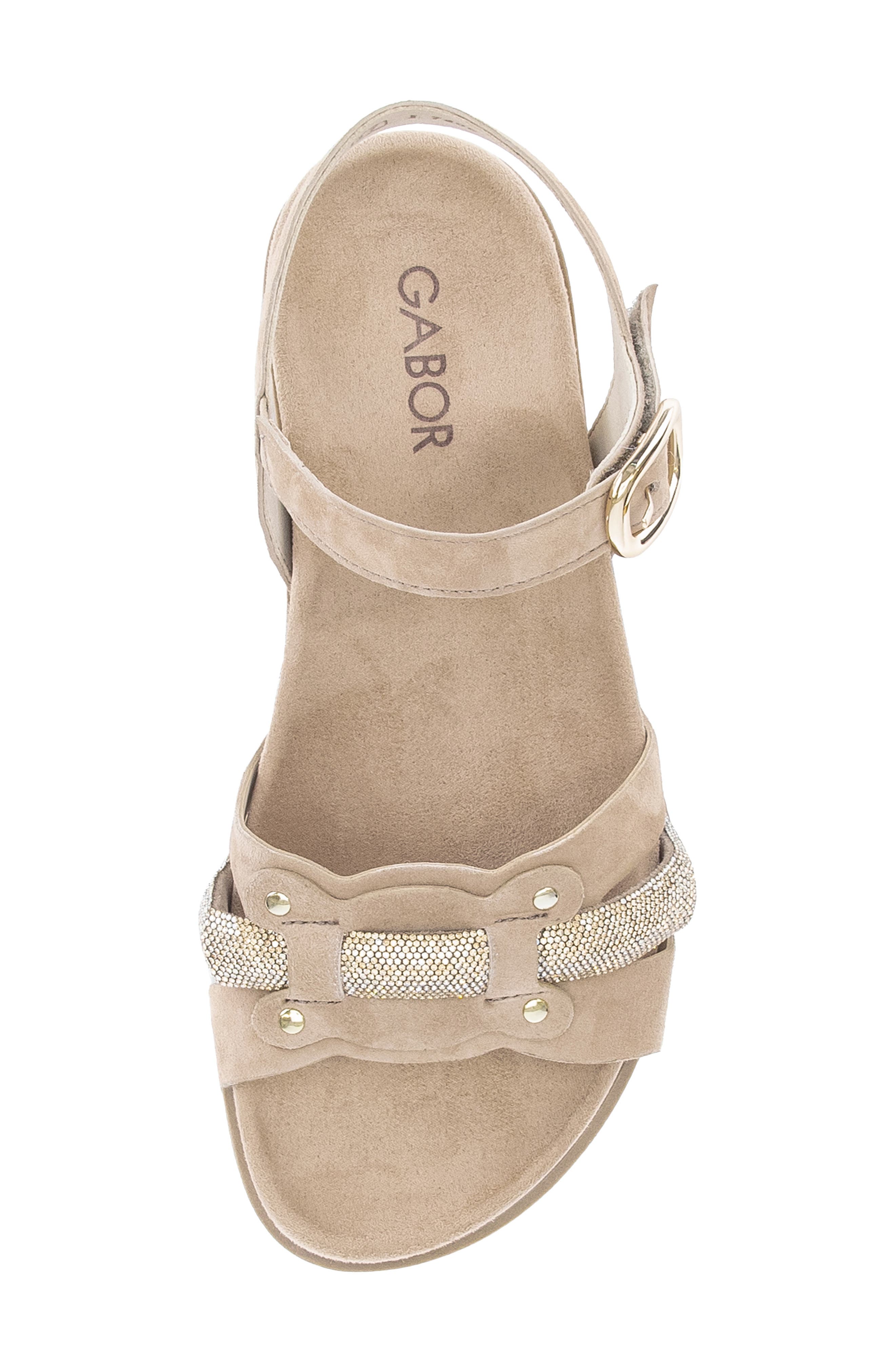 Gabor Ankle Strap Sandal, Alternate, color, Sand