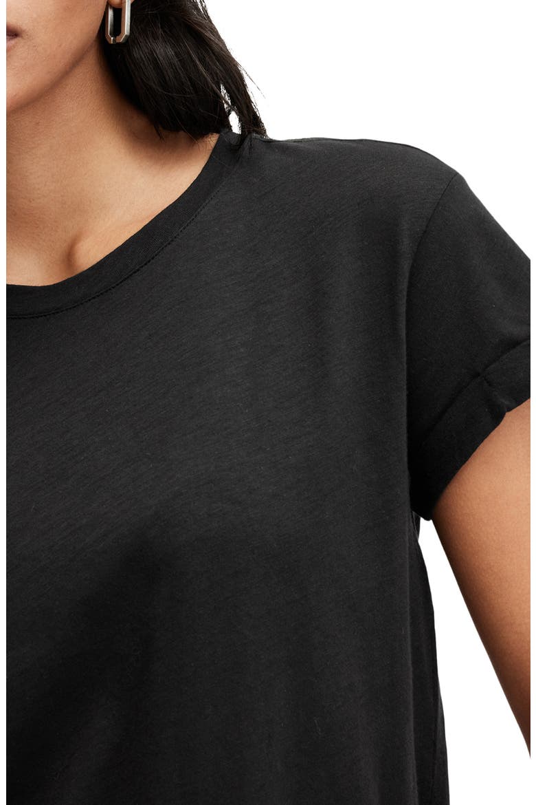 Anna Cotton T-Shirt, Alternate, color, BLACK