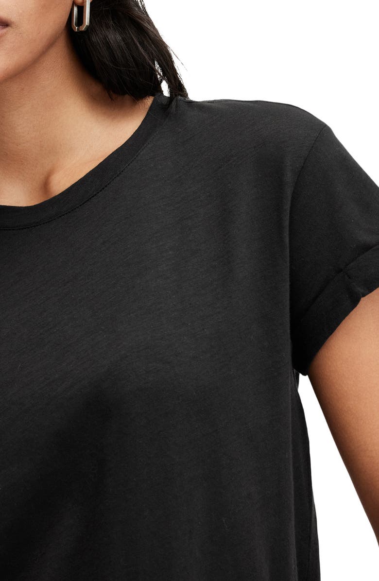 AllSaints Anna Cotton T-Shirt, Alternate, color, Black