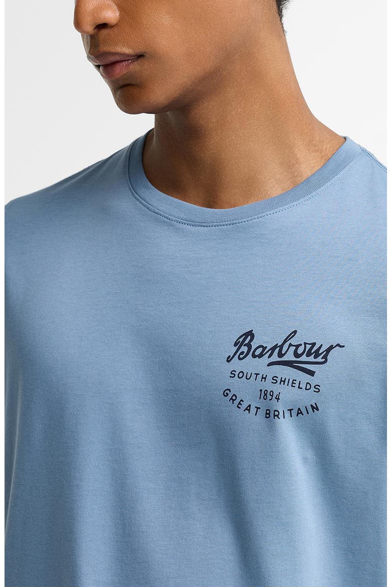 Script Graphic T-Shirt, Alternate, color, TARN BLUE
