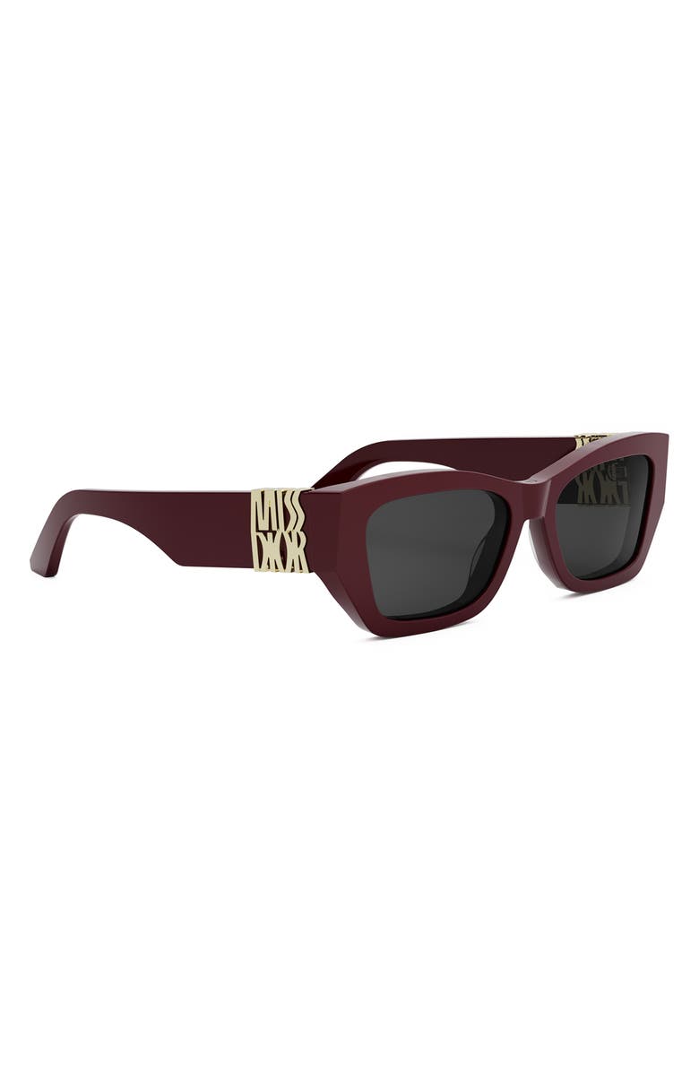 DIOR MissDior S1I 55mm Square Sunglasses, Alternate, color, Shiny Bordeaux / Smoke