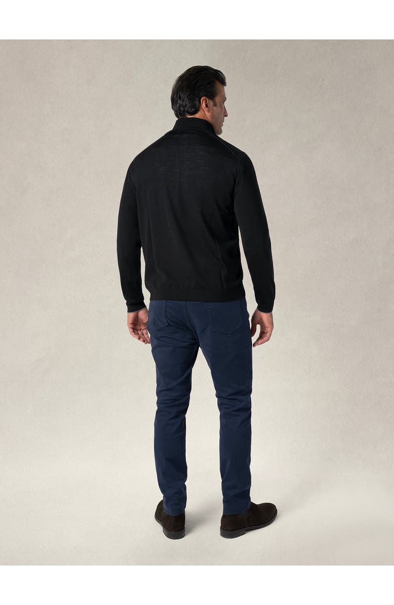 Robert Talbott Eastwood Quarter Zip Sweater, Alternate, color, Black With Gray Tipping