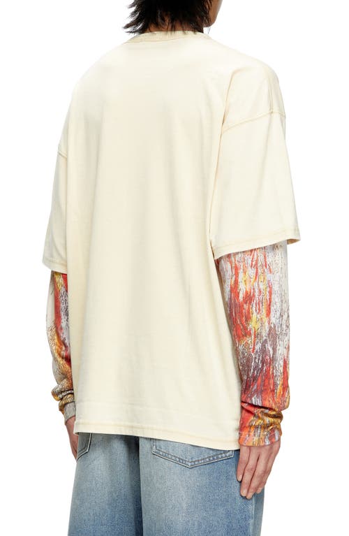 Diesel Abstract Print Layered T-shirt
