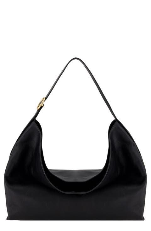 Large Plonge Vivian Leather Hobo Bag