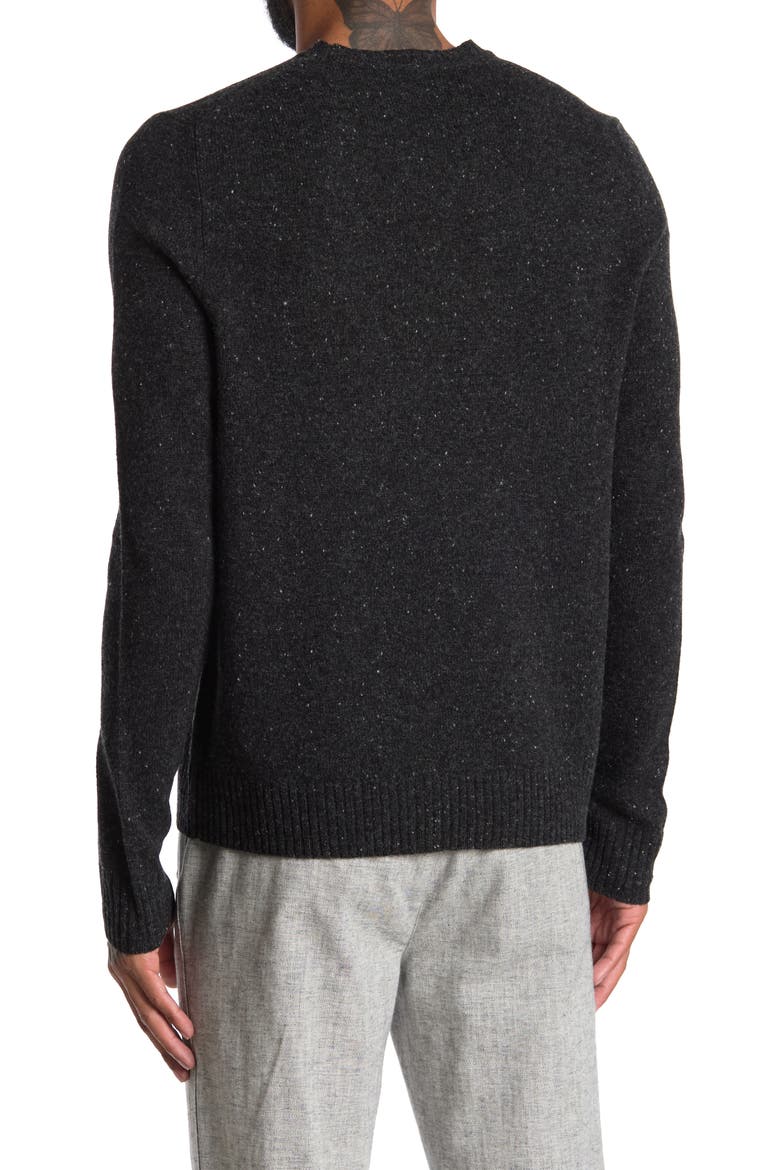 Donegal Crew Neck Sweater, Alternate, color, DARK GREY