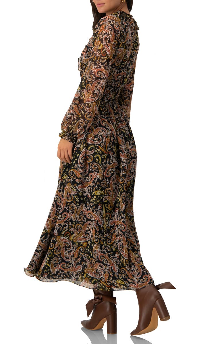 IVONNE Long Dress with Smock Detail, Alternate, color, 