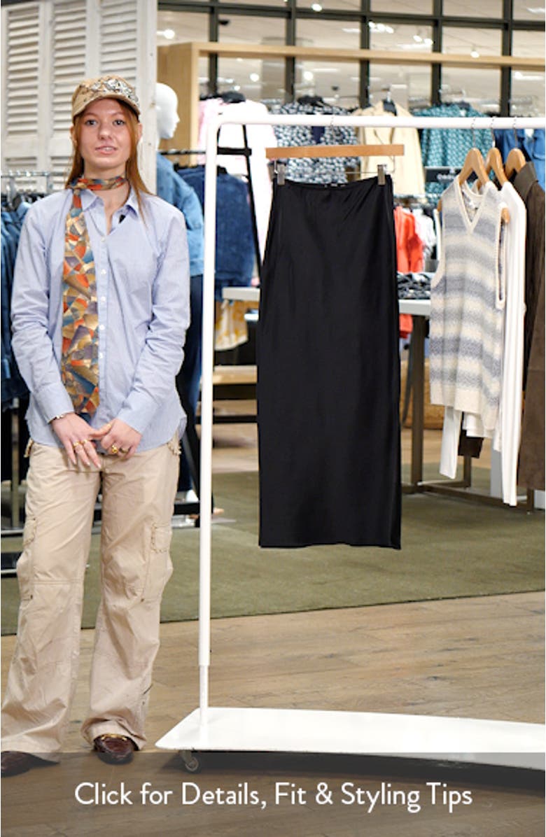 Satin Midi Skirt, sales video thumbnail