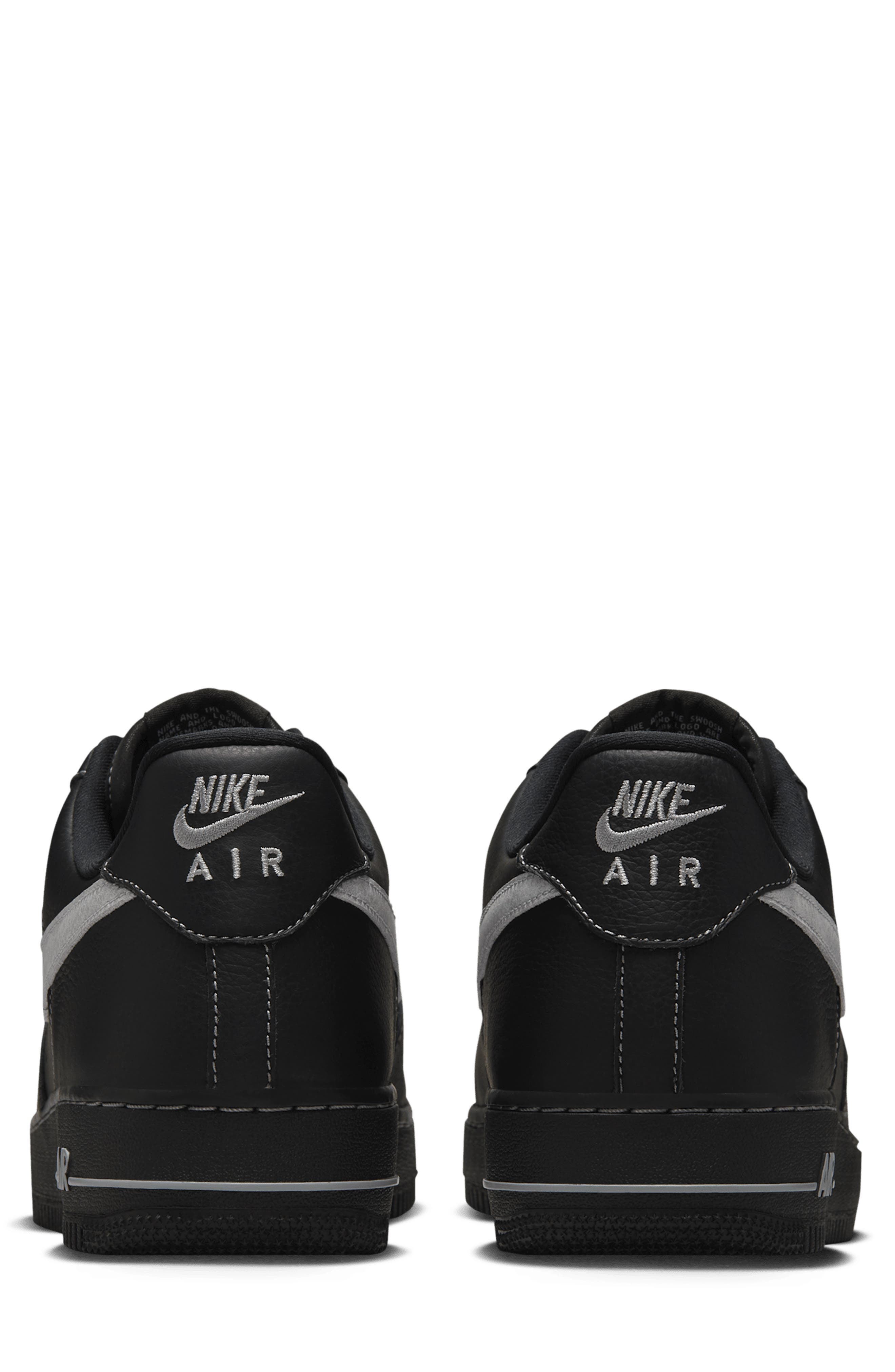 Nike Air Force 1 '07 LV8 Sneaker, Alternate, color, 006 Black/Black/Black/Wolf Grey