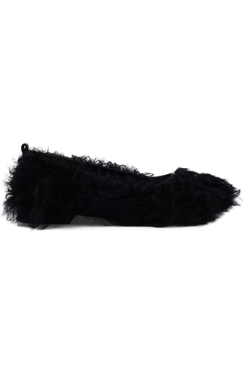 Artisan Crafted By Zigi Quincy Faux Fur Flat, Alternate, color, Black Leather