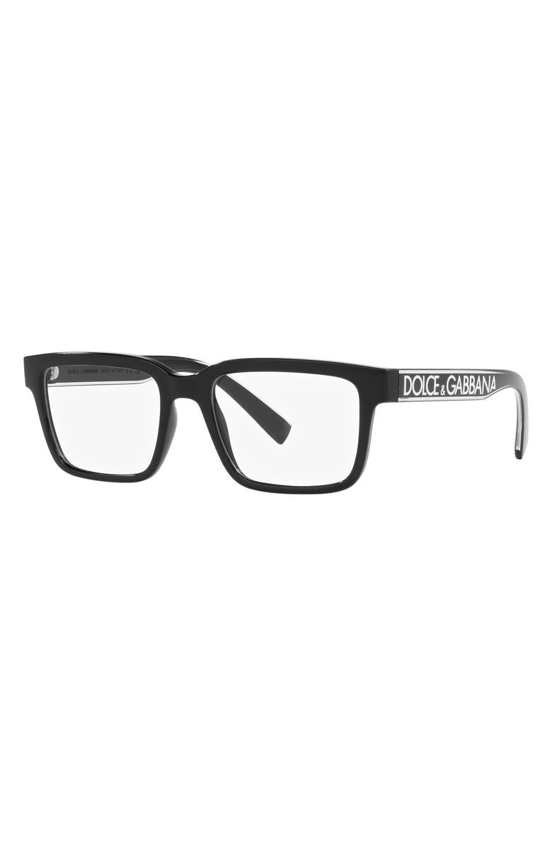 Dolce&Gabbana 53mm Rectangular Optical Glasses, Alternate, color, 