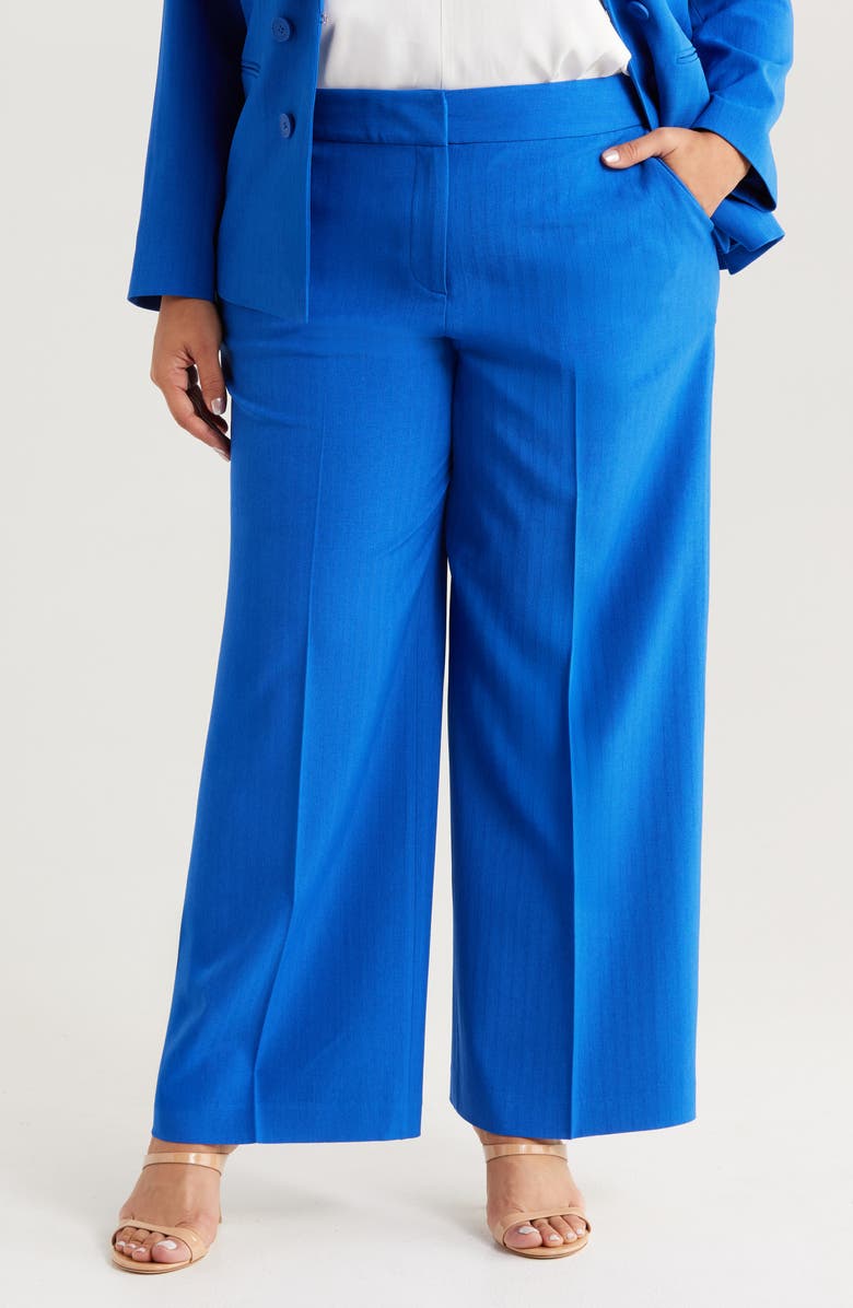 Tahari ASL Wide Leg Pants, Main, color, New Royal