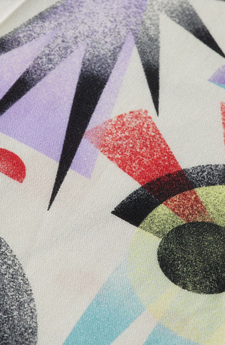 Scotch & Soda Relaxed Fit Print Short Sleeve Button-Up Shirt, Alternate, color, Luna Pier White