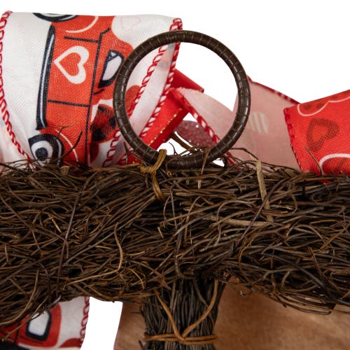 Northlight Ribbon And Twig Valentine's Day Wreath In Red