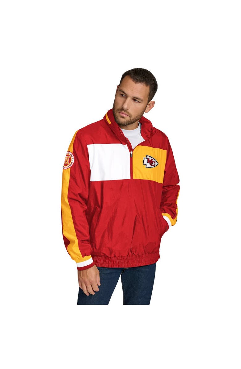 Tommy Hilfiger Men's Tommy Hilfiger Red Kansas City Chiefs Gael Lightweight Half-Zip Hoodie Jacket, Alternate, color, Red