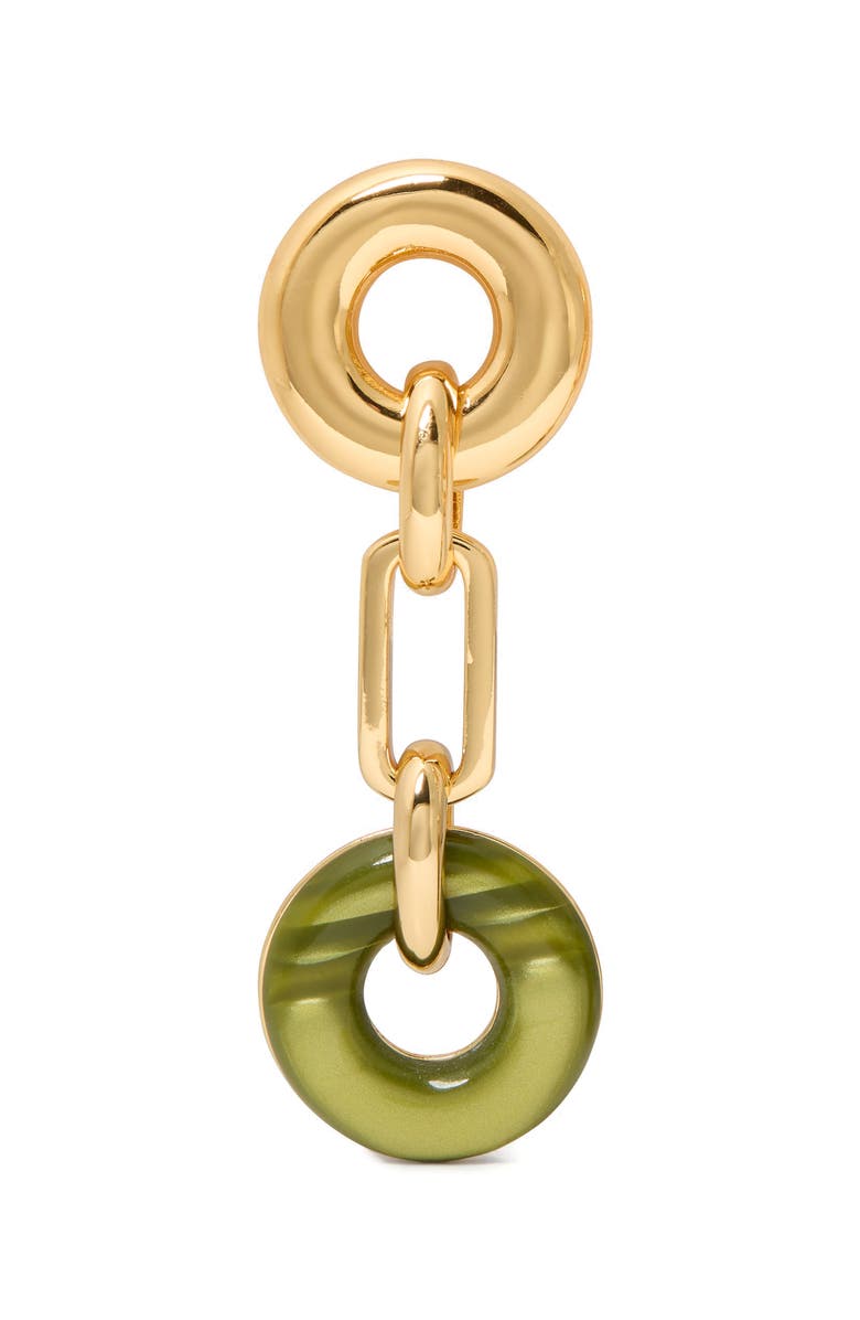 Kate Spade New York interlock linear drop earrings, Alternate, color, Light Green